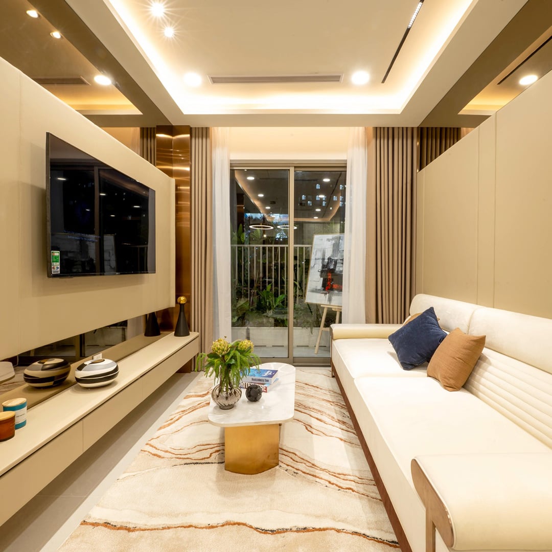 Thiết kế căn hộ mẫu 3PN Happy One Mori phong cách Modern Luxury