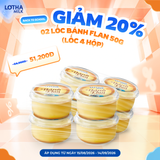  Combo 2 Lốc Bánh Flan Lothamilk Caramel 50g 