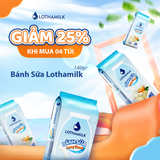  Combo 4 Bánh sữa Lothamilk nguyên chất túi 140g 