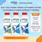  Sữa Tươi Thanh Trùng Lothamilk Chai 857ml 