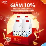  Combo 4 chai Sữa tươi thanh trùng Lothamilk 1760ml 