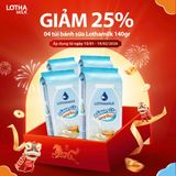  Combo 4 Bánh sữa Lothamilk nguyên chất túi 140g 