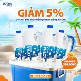  Combo 4 chai Sữa chua uống thanh trùng có đường 1760ml 