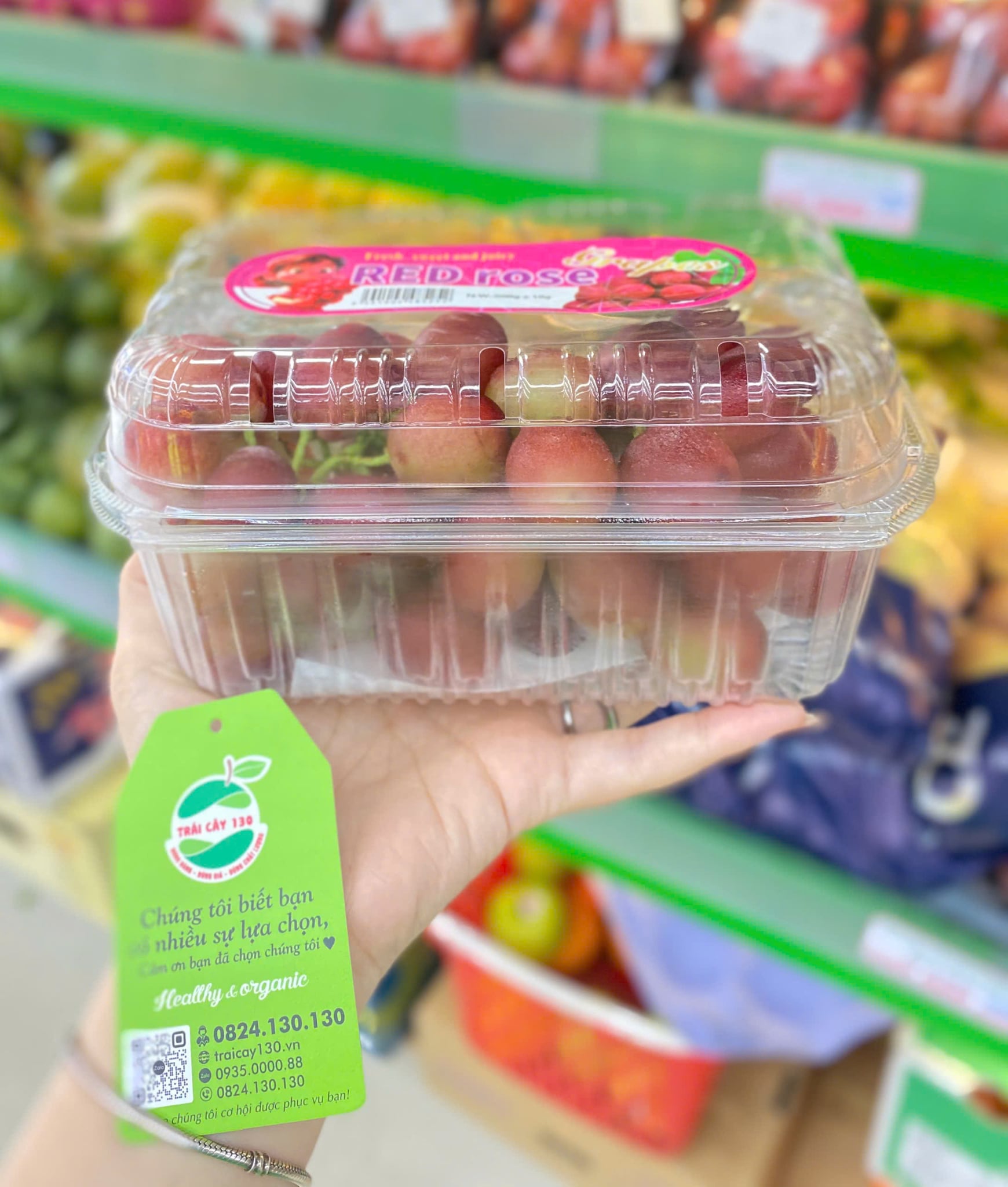 NHO ĐỎ KẸO VẢI - 1 HỘP ~450GR