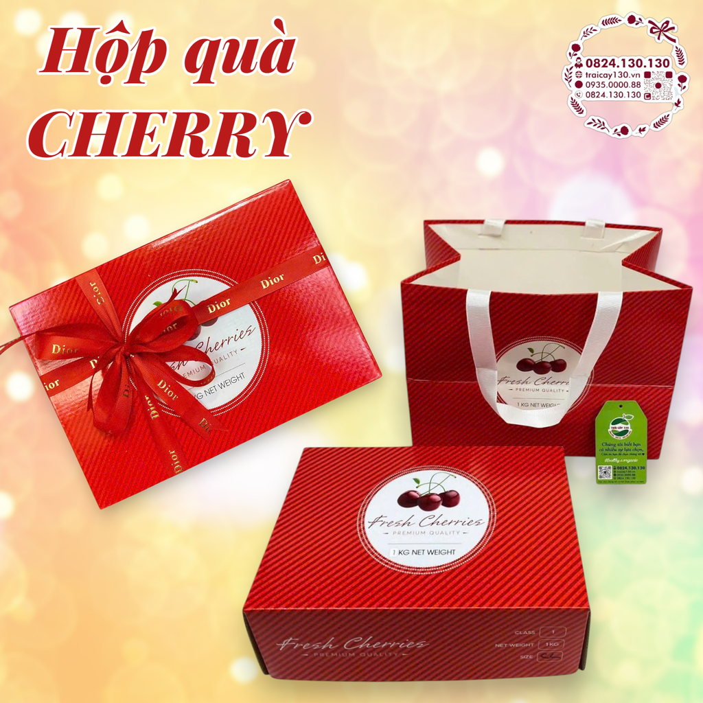 CHERRY VÀNG MỸ  (tặng hộp quà và túi giấy xinh)