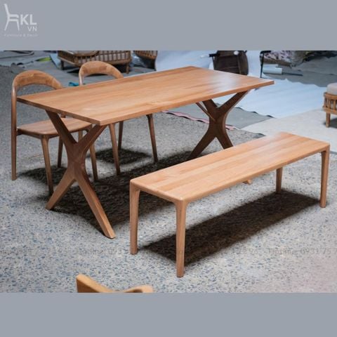  Bộ Bàn Ăn Băng Ghế Gỗ SKDS46 