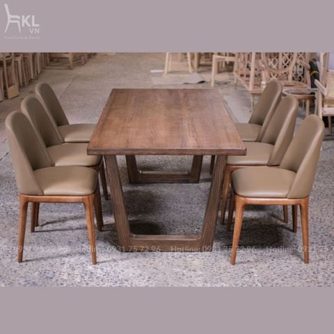  Bộ Bàn Ăn Gỗ Tự Nhiên 6 Người SKDS43 