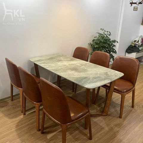  Ghế Ăn Gỗ Bọc Da SKC124 