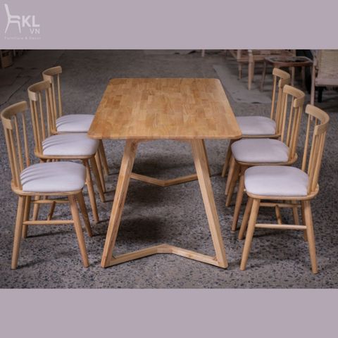  Bộ Bàn Ghế Ăn Gỗ Cao Su SKDS42 