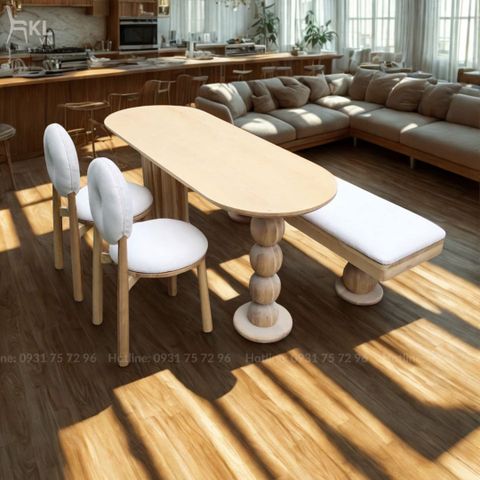  Bộ Bàn Ghế Ăn Gỗ Tự Nhiên SKDS39 