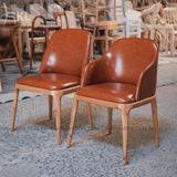  Ghế Ăn Gỗ Bọc Da SKC124 