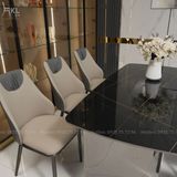  Bộ Bàn Ăn Mặt Đá Ceramic 6 Ghế SKDS48 