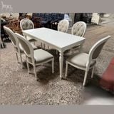  Bộ Bàn Ghế Louis Gỗ Tự Nhiên SKDS47 