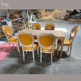  Bộ Bàn Ghế Louis Gỗ Tự Nhiên SKDS47 