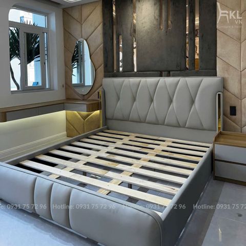  Giường Ngủ Bọc Da Phong Cách Hiện Đại SKG17 