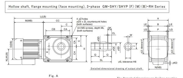  Động cơ điện MITSUBISHI có hộp giảm tốc GM 