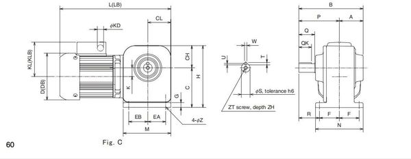 Động cơ điện MITSUBISHI có hộp giảm tốc GM 