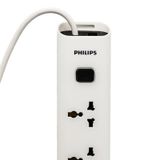  Ổ cắm điện Philips CHP4335WB | 3 lỗ - 3m - 3 USB-A + 1 Type-C total 2.4A 