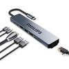  Cổng chuyển đổi Philips 8in1 USB-C to HDMI+USB*2+PD+RJ45+SD+TF - SWV6118G 