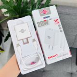  Combo củ cáp sạc nhanh WisdomUp 20W Type C to C Sạc an toàn (MCD-24T) 