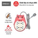  Ổ Cắm Điện Đa Năng Dreamm hình gấu dễ thương Dây dài 2,5m Chịu tải 2000W 