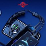  Tẩu sạc ô tô 3 in 1 Wisdomup công suất 30W, hỗ trợ PD & QC (CC-15) 