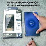  Kính Cường Lực Cho Samsung S25 Ultra DEKEY 3D Sentery Có Khung Trợ Dán, Không Lẹm Viền 