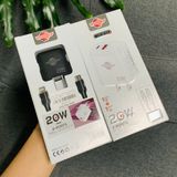  Combo củ cáp sạc nhanh PD20W Wisdomup Type C - Ligh.ning (MCD-31P) 