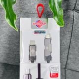  Dây cáp sạc nhanh WisdomUp Type-C to C 60W & Type C to L 27W Có đèn led (SJX-45) 