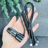  Tẩu sạc ô tô 3 in 1 Wisdomup công suất 30W, hỗ trợ PD & QC (CC-15) 