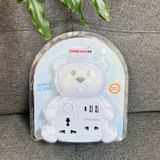  Đèn ngủ đa năng 4in1 hình gấu Dreamm tích hợp cắm điện, Typc-C x USB - TB-204 