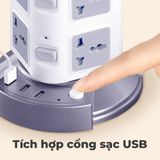  Ổ Cắm Điện Đa Tầng Dreamm Dây 2m, Công Suất 2500W, Sạc USB Tiện Lợi - ZN:61 