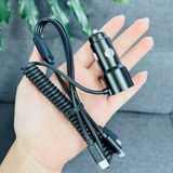  Tẩu sạc ô tô 3 in 1 Wisdomup công suất 30W, hỗ trợ PD & QC (CC-15) 