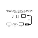  Cổng chuyển đổi Philips 6in1 USB C to HDMI+USB*2+PD+RJ45 - SWV6116G 