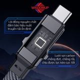  Dây cáp sạc nhanh 4in1 Wisdomup PD60W Hợp kim nhôm, Dây dù Carbon chống đứt 1M2 (SJX-48) 