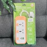  Ổ Cắm Điện USB Đa Năng Dreamm Q613U Chống Giật Dây Dài 2m, Công suất 2000W, 2USB x Type C 