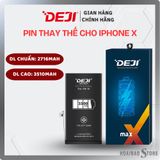  Thay Pin iPhone Series (iPhone X đến iPhone 16PM) Dung lượng chuẩn và siêu cao chính hãng Deji 