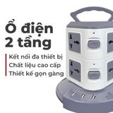  Ổ Cắm Điện Đa Tầng Dreamm Dây 2m, Công Suất 2500W, Sạc USB Tiện Lợi - ZN:61 