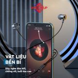  Tai nghe có dây Wisdomup EJ Jack 3.5mm | Jack Type C | Jack Lighning có mic đàm thoại 