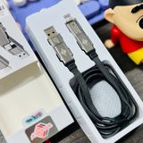  Dây cáp sạc nhanh 4in1 Wisdomup PD60W Hợp kim nhôm, Dây dù Carbon chống đứt 1M2 (SJX-48) 