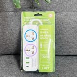  Ổ cắm điện đa năng Dreamm Q002U Chống giật, sạc nhanh USB, dây dài 2m, chịu tải 1500W 