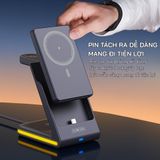  Đế Sạc Không Dây Dux Ducis Duzzona 5in1 Kèm Pin Sạc Dự Phòng Magnetic 15W 
