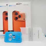  Combo Film PPF bảo vệ đế camera và mặt lưng Kuzoom cho iPhone 17 Series Nhám 