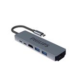  Cổng chuyển đổi Philips 6in1 USB C to HDMI+USB*2+PD+RJ45 - SWV6116G 