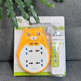  Ổ Cắm Điện Đa Năng Dreamm hình gấu dễ thương Dây dài 2,5m Chịu tải 2000W 