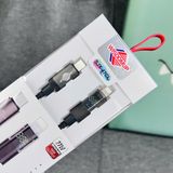  Dây cáp dù sạc nhanh WisdomUp Type C & Lighning hiển thị công suất dài 1m2 (SJX-47T) 