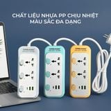  Ổ Cắm Điện USB Đa Năng Dreamm Q613U Chống Giật Dây Dài 2m, Công suất 2000W, 2USB x Type C 