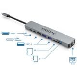  Cổng chuyển đổi Philips 8in1 USB-C to HDMI+USB*2+PD+RJ45+SD+TF - SWV6118G 