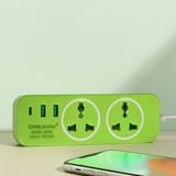  Ổ cắm điện đa năng Dreamm Q002U Chống giật, sạc nhanh USB, dây dài 2m, chịu tải 1500W 