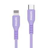  Dây cáp sạc nhanh Philips Type C to Lightning - DLC8631 | Dài 1.2M | Silicone chống rối 